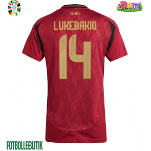 Belgien Dodi Lukebakio #14 Hemmatröja Kvinnor EM 2024 Kortärmad